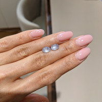 4.32&nbsp;Ct.Tw.Total Carat Weight White Star Sapphire Pair from Ceylon (Sri Lanka) Life Style