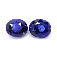2.40 Ct.Tw.Total Carat Weight Blue Sapphire Pair from Ceylon (Sri Lanka) Video