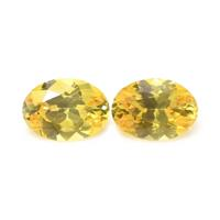 1.58 Ct.Tw.Total Carat Weight Yellow Sapphire Pair from Ceylon (Sri Lanka) Video