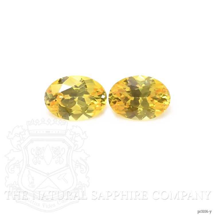 1.58 Ct.Tw. Yellow Sapphire Pair from Ceylon (Sri Lanka)