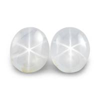 5.52 Ct.Tw.Total Carat Weight Grey Star Sapphire Pair from Ceylon (Sri Lanka) Video