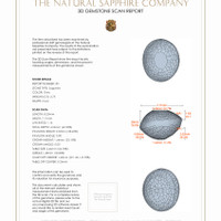5.52 Ct.Tw.Total Carat Weight Grey Star Sapphire Pair from Ceylon (Sri Lanka) 3 D Scan Report