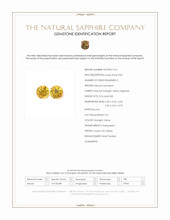 1.56 Ct.Tw.Total Carat Weight Orangish Yellow Sapphire Pair from Ceylon (Sri Lanka) Scan Report