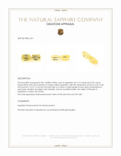 6.07 Ct.Tw.Total Carat Weight Yellow Sapphire Pair from Ceylon (Sri Lanka) Appraisal