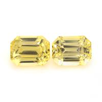 6.07 Ct.Tw.Total Carat Weight Yellow Sapphire Pair from Ceylon (Sri Lanka) Video
