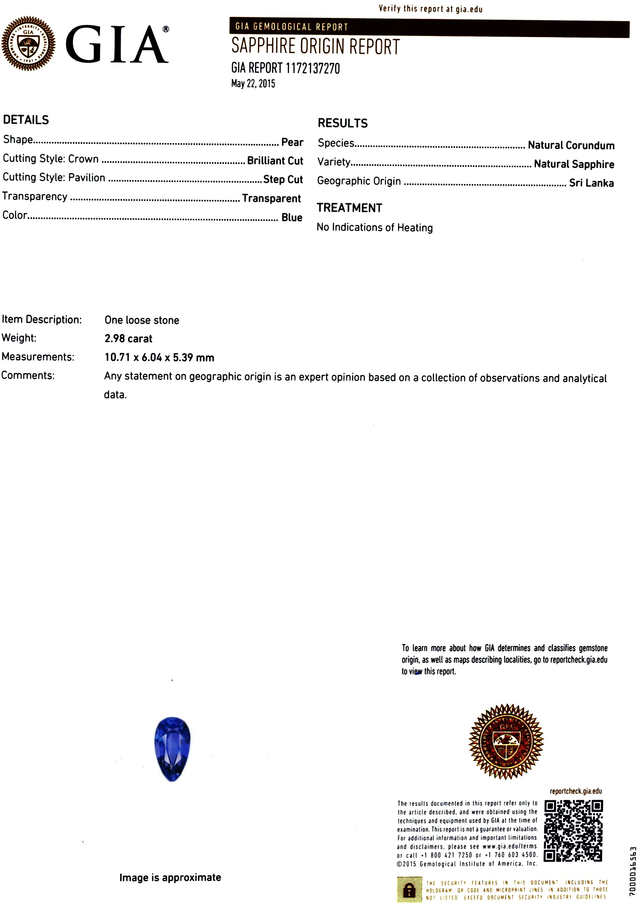 5.71 Ct.Tw. Blue Sapphire Pair from Ceylon (Sri Lanka)