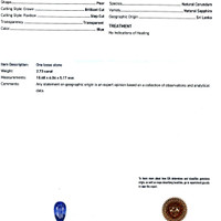 5.71 Ct.Tw.Total Carat Weight Blue Sapphire Pair from Ceylon (Sri Lanka) Scan Report
