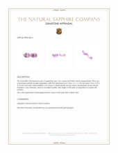 1.88 Ct.Tw.Total Carat Weight Pinkish Purple Sapphire Pair from Ceylon (Sri Lanka) Appraisal