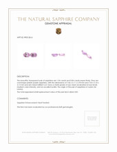 1.88 Ct.Tw.Total Carat Weight Pinkish Purple Sapphire Pair from Ceylon (Sri Lanka) Appraisal