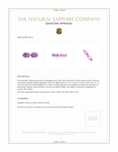 1.72 Ct.Tw.Total Carat Weight Pinkish Purple Sapphire Pair from Ceylon (Sri Lanka) Appraisal