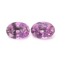 1.72 Ct.Tw.Total Carat Weight Pinkish Purple Sapphire Pair from Ceylon (Sri Lanka) Video