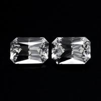 1.82 Ct.Tw.Total Carat Weight White Sapphire Pair from Ceylon (Sri Lanka) Video