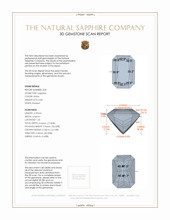 1.82 Ct.Tw.Total Carat Weight White Sapphire Pair from Ceylon (Sri Lanka) 3 D Scan Report