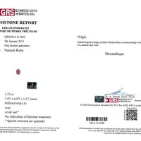 3.21 Ct.Tw.Total Carat Weight Ruby Pair from Mozambique Scan Report