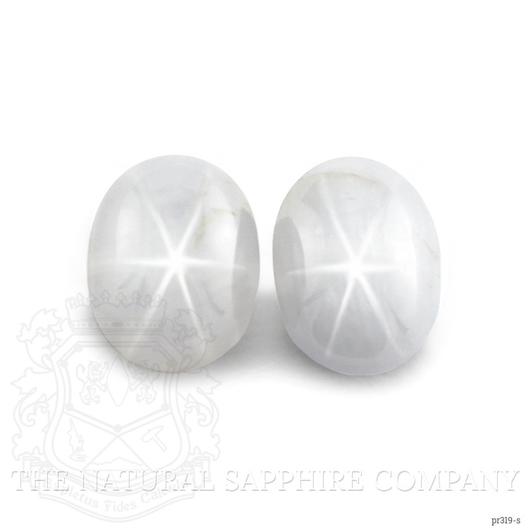 6.45 Ct.Tw. Grey Star Sapphire Pair from Ceylon (Sri Lanka)