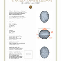 6.45 Ct.Tw.Total Carat Weight Grey Star Sapphire Pair from Ceylon (Sri Lanka) 3 D Scan Report