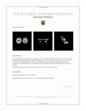 1.86 Ct.Tw.Total Carat Weight White Sapphire Pair from Ceylon (Sri Lanka) Appraisal