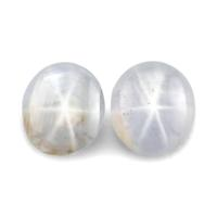 6.02&nbsp;Ct.Tw.Total Carat Weight Grey Star Sapphire Pair from Ceylon (Sri Lanka) Video