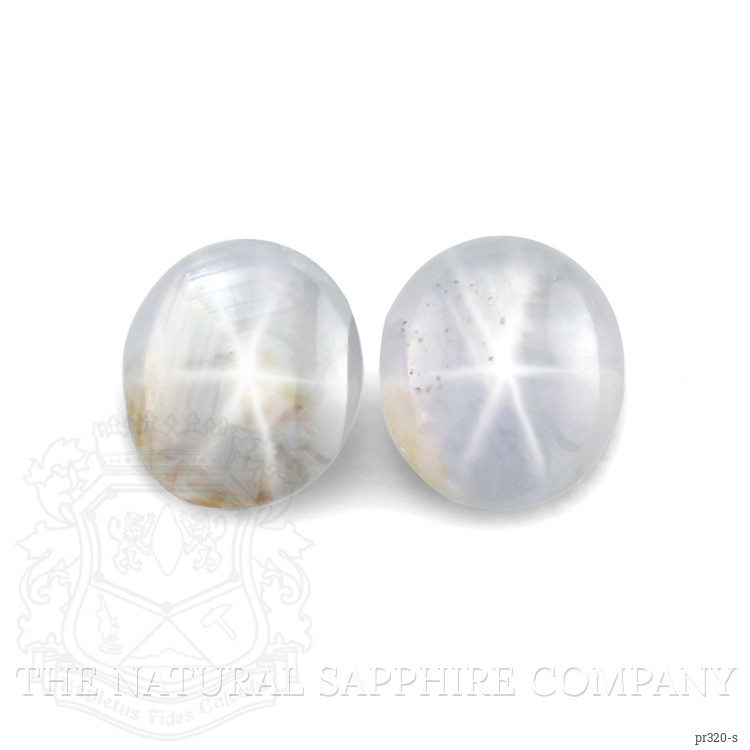 6.02 Ct.Tw. Grey Star Sapphire Pair from Ceylon (Sri Lanka)