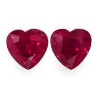 3.10 Ct.Tw.Total Carat Weight Ruby Pair from Mozambique Video