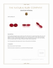 4.15 Ct.Tw.Total Carat Weight Ruby Pair from Burma (Myanmar) Appraisal