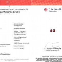 4.15 Ct.Tw.Total Carat Weight Ruby Pair from Burma (Myanmar) Scan Report