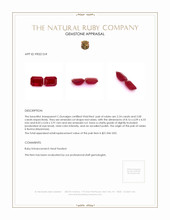4.24 Ct.Tw.Total Carat Weight Ruby Pair from Burma (Myanmar) Appraisal