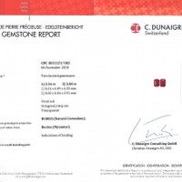 4.24 Ct.Tw.Total Carat Weight Ruby Pair from Burma (Myanmar) Scan Report