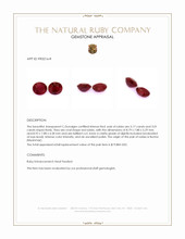 6.18 Ct.Tw.Total Carat Weight Ruby Pair from Burma (Myanmar) Appraisal