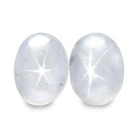 3.94 Ct.Tw.Total Carat Weight Grey Star Sapphire Pair from Ceylon (Sri Lanka) Video