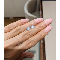 3.94&nbsp;Ct.Tw.Total Carat Weight Grey Star Sapphire Pair from Ceylon (Sri Lanka) Life Style