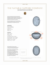 3.94 Ct.Tw.Total Carat Weight Grey Star Sapphire Pair from Ceylon (Sri Lanka) 3 D Scan Report