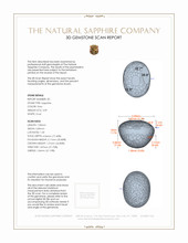 3.94 Ct.Tw.Total Carat Weight Grey Star Sapphire Pair from Ceylon (Sri Lanka) 3 D Scan Report