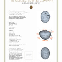 3.94 Ct.Tw.Total Carat Weight Grey Star Sapphire Pair from Ceylon (Sri Lanka) 3 D Scan Report