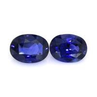10.01 Ct.Tw.Total Carat Weight Blue Sapphire Pair from Ceylon (Sri Lanka) Video