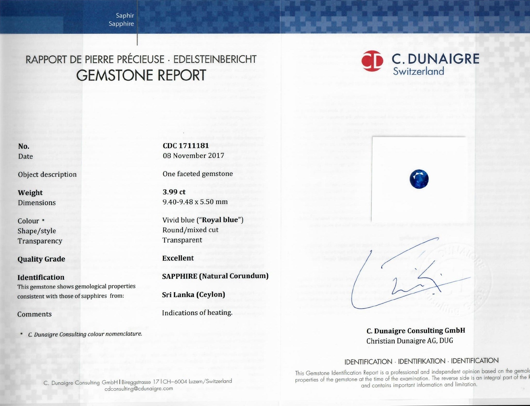 9.07 Ct.Tw. Blue Sapphire Pair from Ceylon (Sri Lanka)