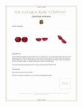3.02 Ct.Tw.Total Carat Weight Ruby Pair from Mozambique Appraisal