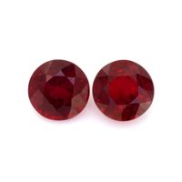 2.52 Ct.Tw.Total Carat Weight Ruby Pair from Mozambique Video