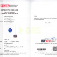 20.07 Ct.Tw.Total Carat Weight Blue Sapphire Pair from Ceylon (Sri Lanka) Scan Report