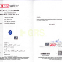 20.07 Ct.Tw.Total Carat Weight Blue Sapphire Pair from Ceylon (Sri Lanka) Scan Report