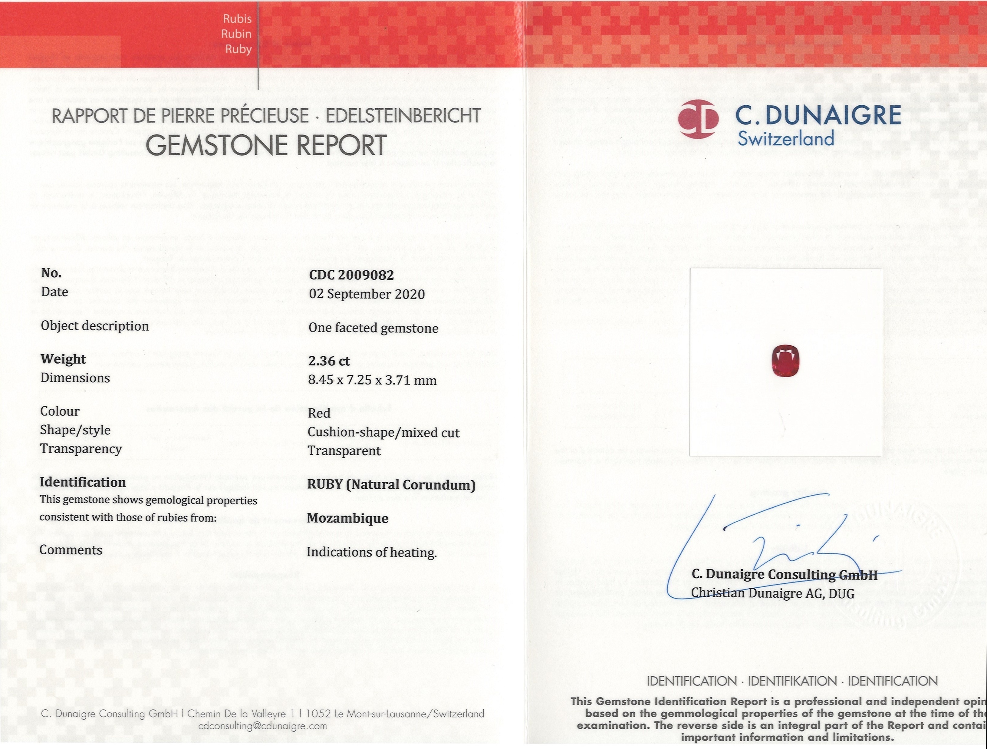 4.35 Ct.Tw. Ruby Pair from Mozambique