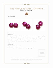 6.47 Ct.Tw.Total Carat Weight Purplish Red Star Ruby Pair from Burma (Myanmar) Appraisal