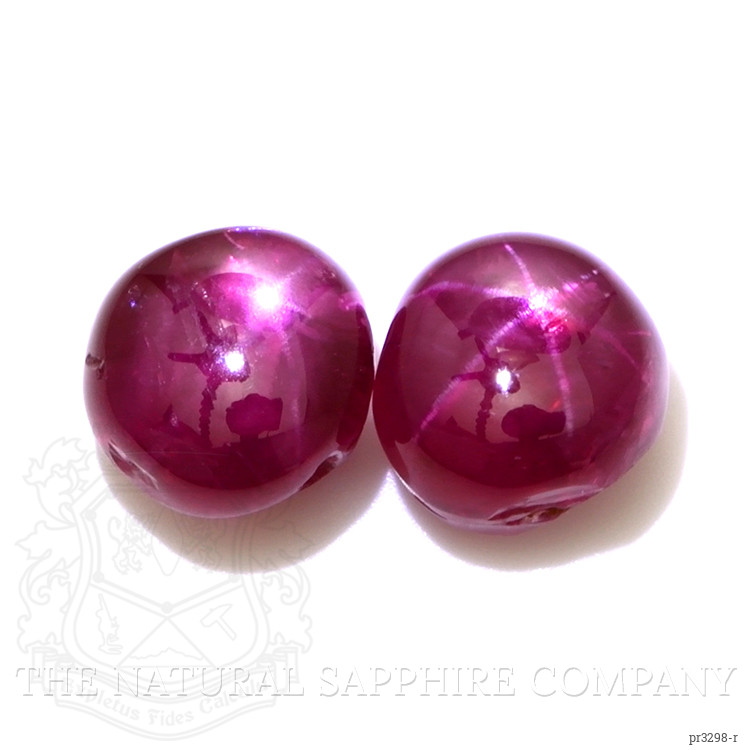 6.47 Ct.Tw. Star Ruby Pair from Burma (Myanmar)