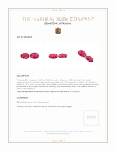 2.85 Ct.Tw.Total Carat Weight Ruby Pair from Mozambique Appraisal