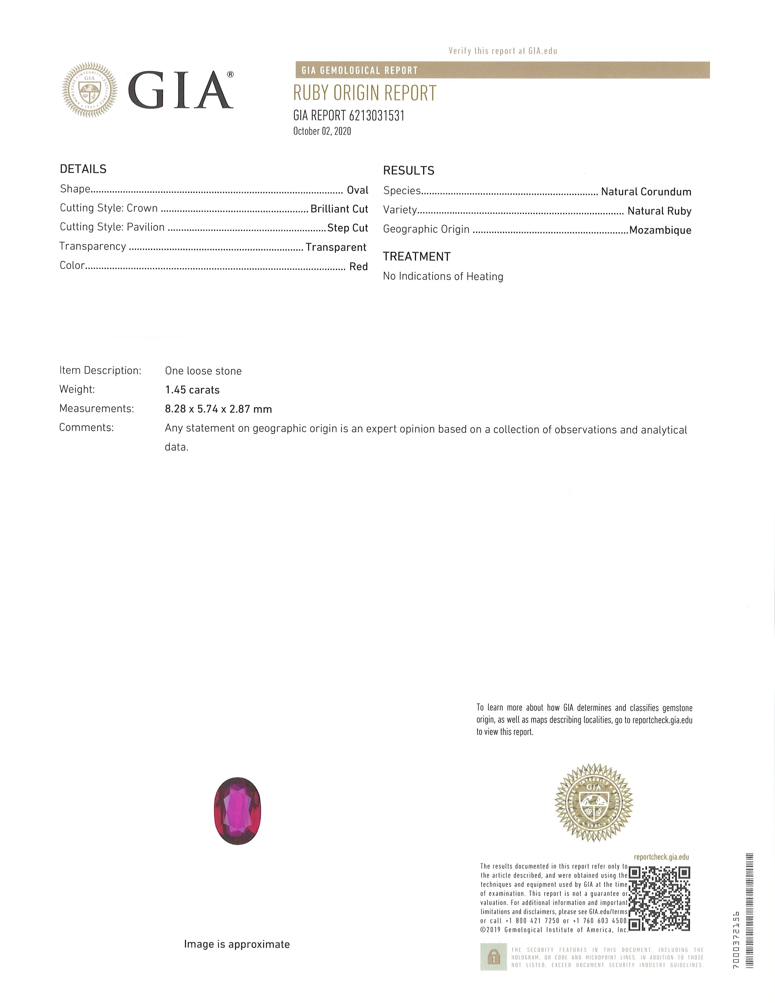 2.85 Ct.Tw. Ruby Pair from Mozambique
