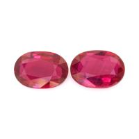 2.85 Ct.Tw.Total Carat Weight Ruby Pair from Mozambique Video