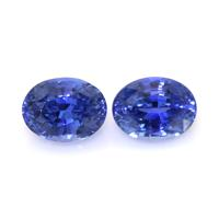 4.66 Ct.Tw.Total Carat Weight Blue Sapphire Pair from Ceylon (Sri Lanka) Video