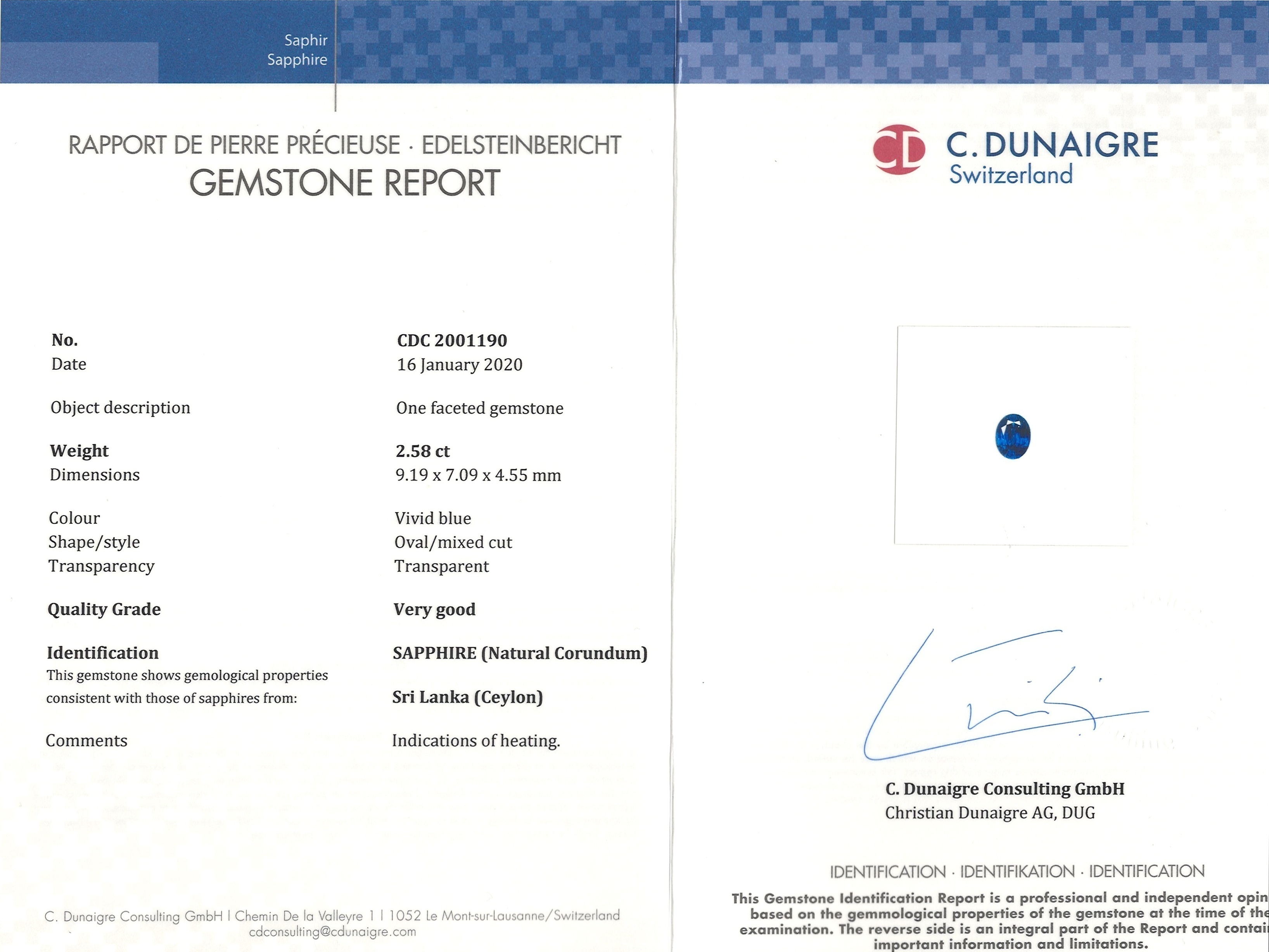 4.76 Ct.Tw. Blue Sapphire Pair from Ceylon (Sri Lanka)