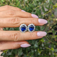 4.76&nbsp;Ct.Tw.Total Carat Weight Blue Sapphire Pair from Ceylon (Sri Lanka) Life Style