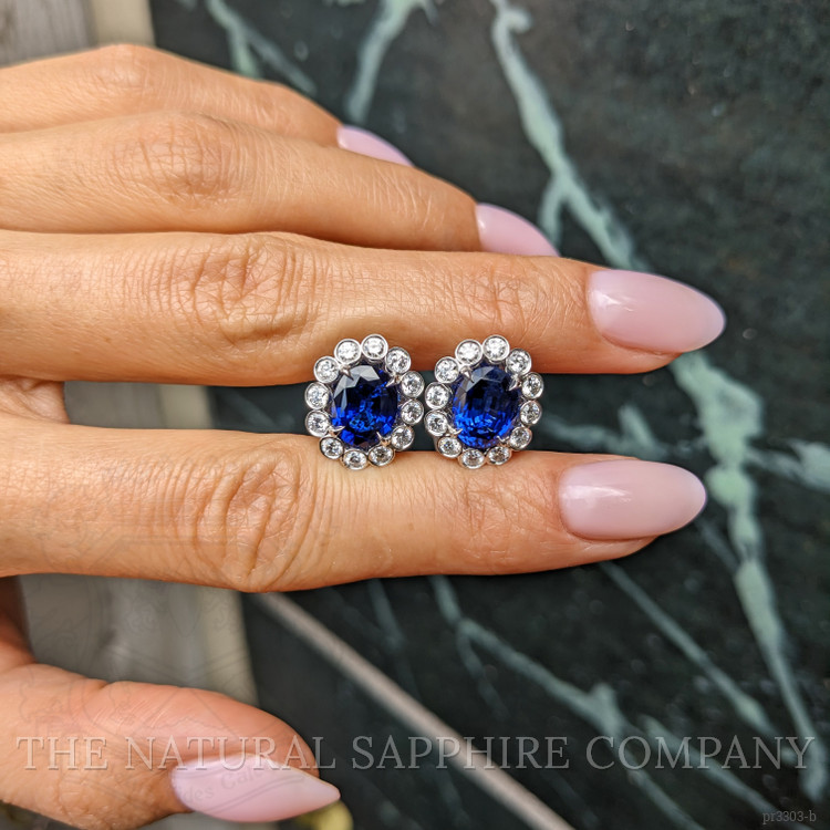 4.76 Ct.Tw. Blue Sapphire Pair from Ceylon (Sri Lanka)